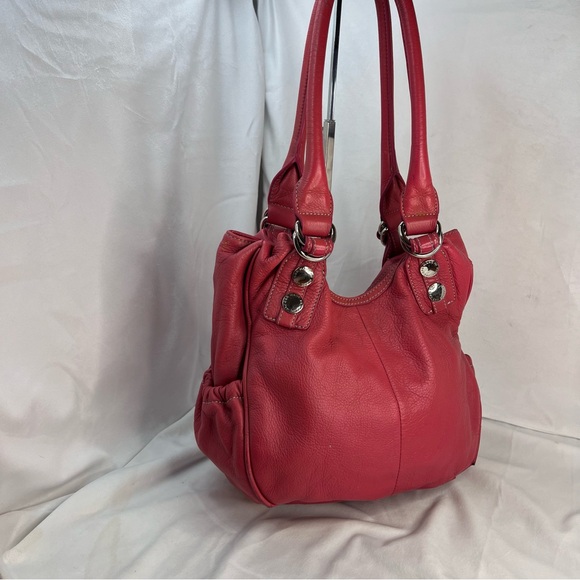 MARC BY MARC JACOBS FUCHSIA LEATHER FRONT POCKET SHOULDER BAG- VINTAGE - Picture 11 of 16